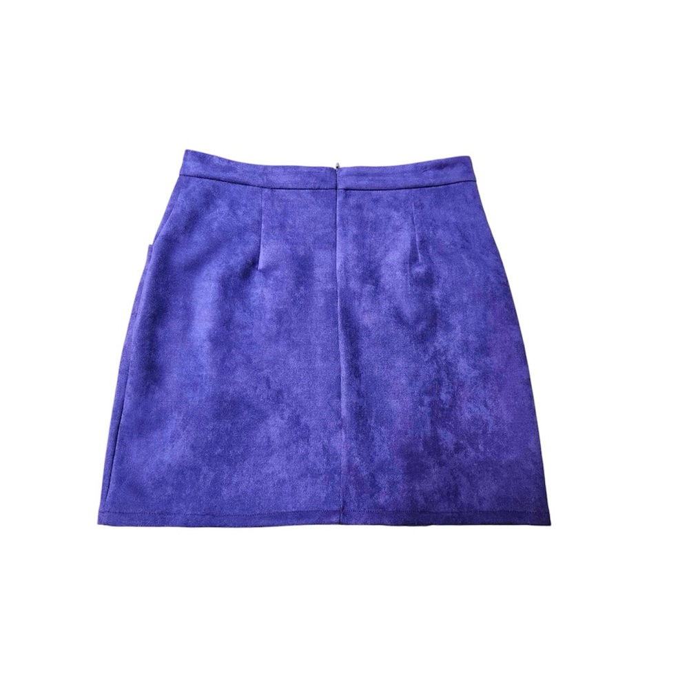 B2G1 FREE! Violet Suede Mini Skirt - Picture 3 of 9